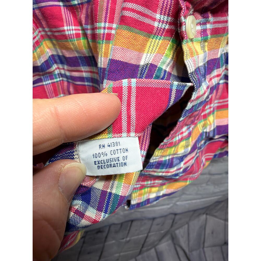Ralph Lauren Mens Plaid Button Down Pink Multi Sz XL Classic Fit Cotton - Picture 5 of 6
